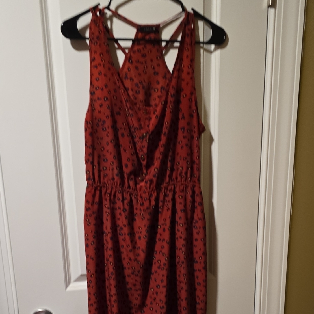 Edge Red Backless Leopard Dress